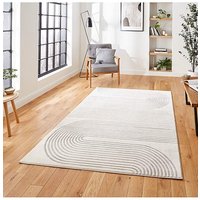 Apollo Modern Linear Rug Grey Ivory 160X220