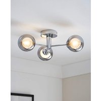 Chrome Ceiling Light Grey