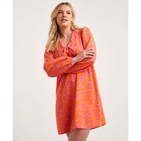 Animal Print Button Through Shirt Dress Animal Print