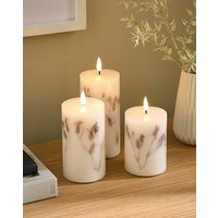 Set 3 Dry Flower LED Candles