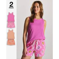 Pretty Secrets 2 Pack Ribbed Shortie Set MIX 8 10