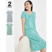 Value 2 Pack Printed Nighties 12 14
