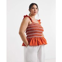 Shirred Flutter Sleeve Blouse