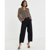 Leopard Crinkle Blouse Animal Print