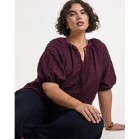 Textured Puff Sleeve Top