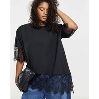 Lace Trim Boxy Top