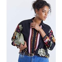 Floral Placement Print Shirt Floral Print