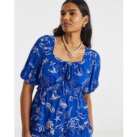 Prairie Crinkle Top Print