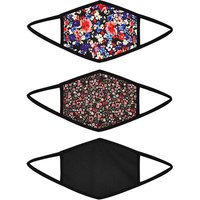 3 Pack Floral Printed Face Coverings ONE