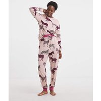 Crew Neck PJ Set Zebra Print