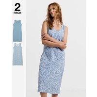 Value Maxi Nighties Leaf Print Leaf Print 12 14