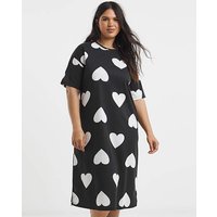 Value Midi Nightie Black White 12 14