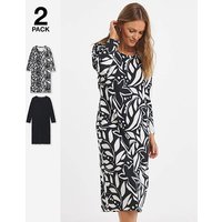 JD Williams Value 2 Pack Mono Floral Nighties