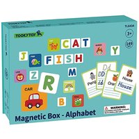 Wooden Magnetic Alphabet Box with Word Cards