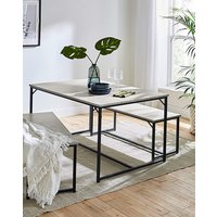 Mason Compact Dining Set 2 Benches JD Williams