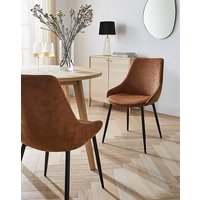 Etta Faux Leather Pair Dining Chairs