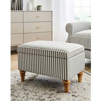 Naomi Stripe Storage Footstool