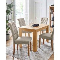Dakota Dining Table 4 Ava Chairs Oak Natural