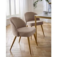 Emilie Chenille Pair Dining Chairs