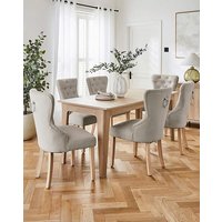 Charlotte Table 6 Mabel Chairs Oak Natural JD Williams