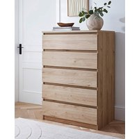 Clayton 5 Drawer Chest OAK Effect