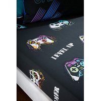 CL Game Over Fitted Sheet DOUBLE