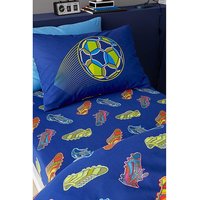CL Bright Football Fitted Sheet Navy Blue SINGLE