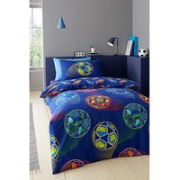 CL Bright Football Duvet Set Navy Blue DOUBLE