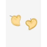 Puff Heart CZ Stud Earrings