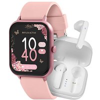 Series 17 Black Smart Watch + Earbud Set Pink - Reflex Active