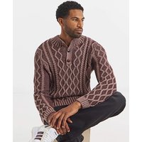 Button Neck Cable Jumper L42 44