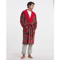 Fleece Checked Dressing Gown