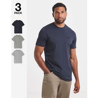 3 Pack T shirts Long Length Mixed 3XL54 56