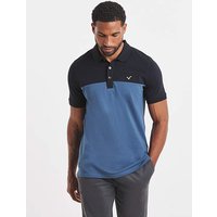 Voi Colour Block Pique Polo Shirt Navy/Blue
