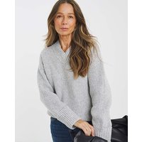 V NECK JUMPER Marl JD Williams 24 26