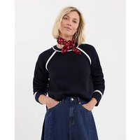 Contrast Crew Neck Knitted Jumper 12 14
