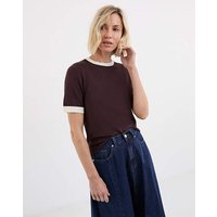 Contrast Tipping Knitted T shirt 20 22