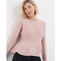 Round Neck Peplum Cardigan 20 22