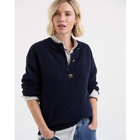 Classic Henley Button Knit Jumper JD Williams 8 10