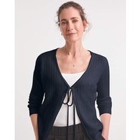 Ribbed Tie Front Cardigan 32 34