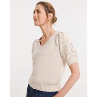 Pointelle Short Sleeve Jumper 16 18