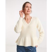 V Neck Peplum Jumper 16 18