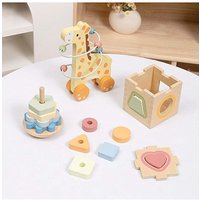 Tooky Toy Wooden 3 in 1 Giraffe Play Box