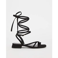 Strappy Flat Sandals Ex Wide