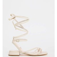 Strappy Flat Sandals Ex Wide