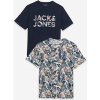 & Floral Logo T Shirt 2 Pack SKY Captain & L