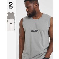 & Logo Vest 2 Pack & M