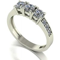Moissanite 9ct Trilogy Ring at Simply Be Catalogue Store Moissanite 9ct Trilogy Ring.