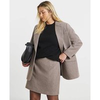 Wool Look Mini Skirt
