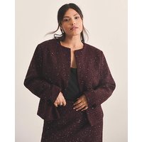 SBE Boucle Collarless Jacket Wool